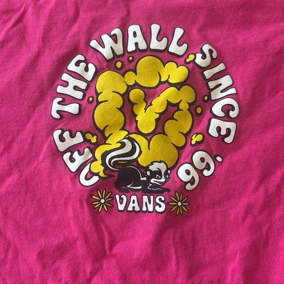 VANS PINK OFF THE WALL SINCE 99 T SHIRT - Picture 2 of 3